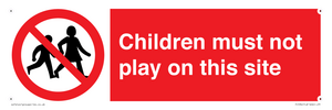 children must not play on this site